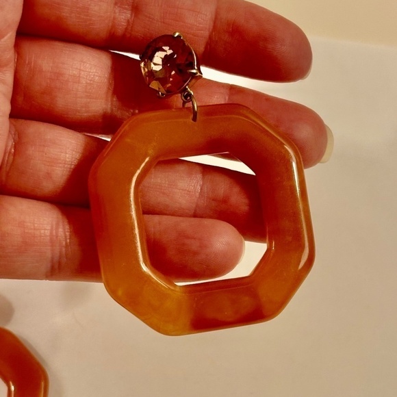 Anthropologie Amelie Octagon Hoop Earrings - Picture 7 of 7